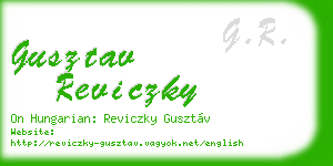 gusztav reviczky business card
