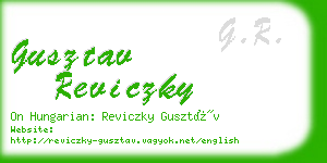 gusztav reviczky business card